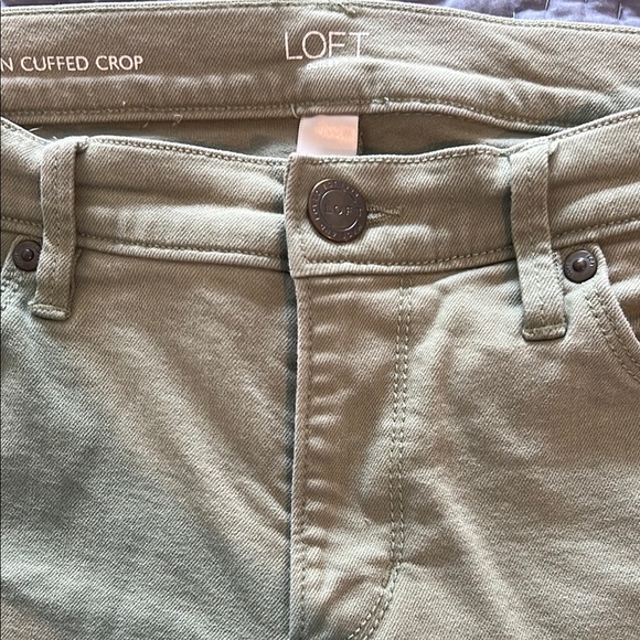 LOFT Sage Green Modern Crop Jean size 6 - Picture 7 of 8